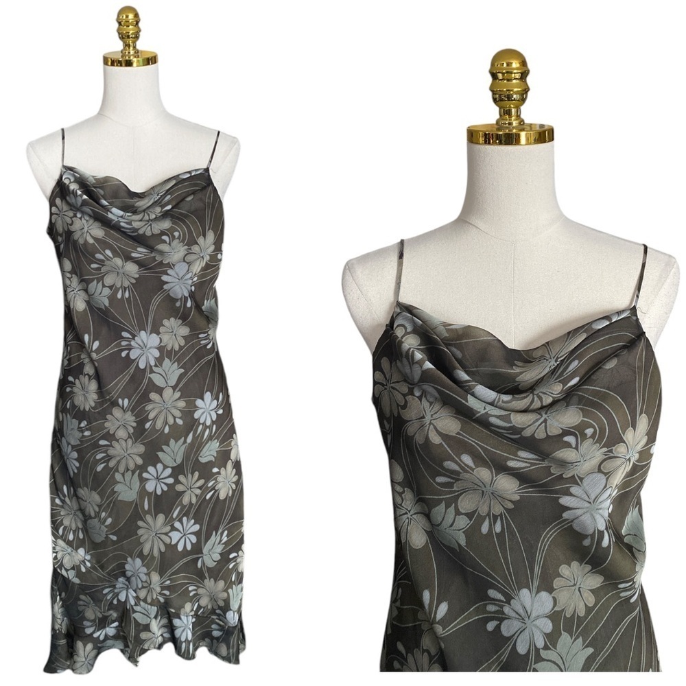 JESSICA HOWARD Cowl Neck Ruffled Floral Y2K Mermaidcore Dress Women Size 12P